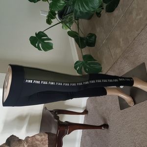 Pink xs cozy legging silver logo